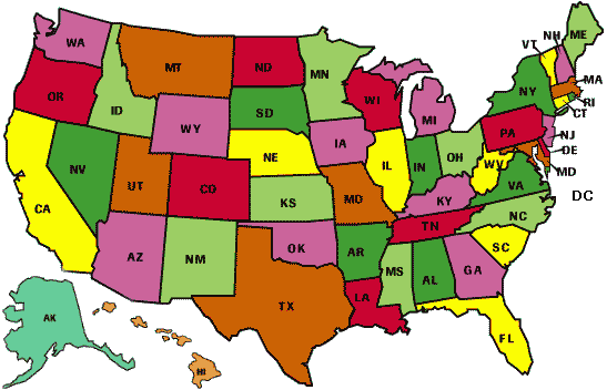 USA map/main map page
